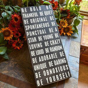“Be Bold…” Inspirational Wooden Box Sign (Mint; LARGE)